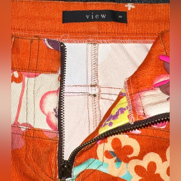 NWOT - Birds, Butterflies, Floral , Whimsy Fitted Flare Corduroys - Picture 12 of 15